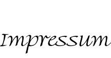 Impressum Schriftzug